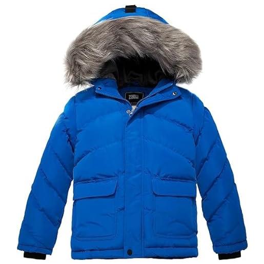 ZSHOW parka da esterno spessa a vento coat hood warm windproof giaccone antivento giacca pesante idrorepellente bambino nero 140-146
