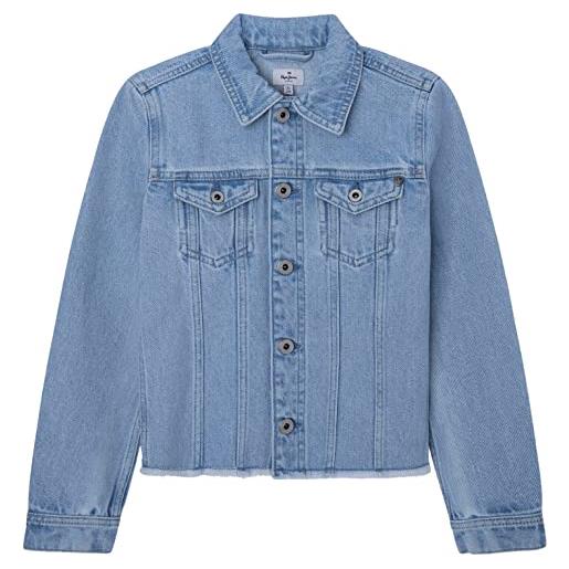 Pepe Jeans isa jacket, giacca di jeans bambine e ragazze, blu (denim), 12 anni