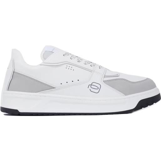 Piquadro urban sneaker scarpa in nylon riciclato acbc, bianco white 42