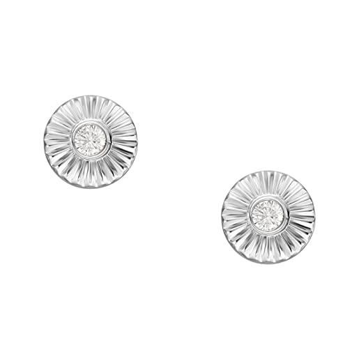 Fossil orecchini da donna in argento, lunghezza: 6,1 mm, larghezza: 6,1 mm orecchini in argento, jfs00617040