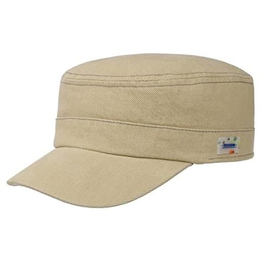 Stetson cappellino army sustainable cotton uomo - made in the eu cap con visiera primavera/estate - xl (60-61 cm) beige