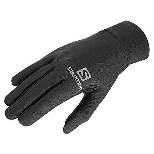 Salomon guanti cross warm guanti unisex, perfetti per corsa, escursionismo, sci e snowboard, nero/black, extra small