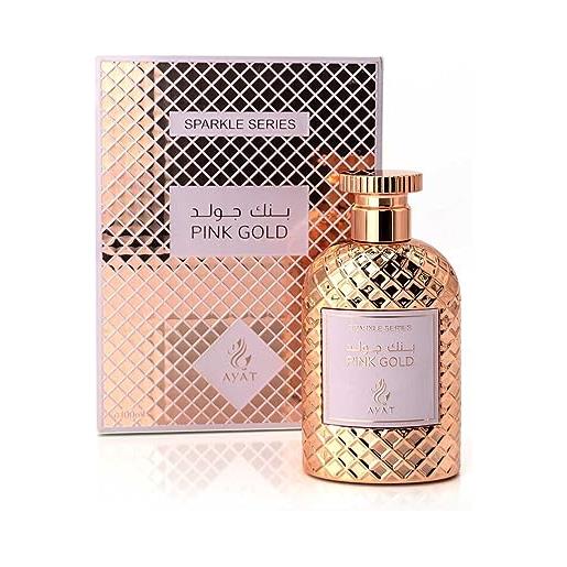 BUSINESS SQUARE BS ayat perfumes eau de parfum sparkle series 100 ml profumo arabian per le donne, una fragranza sensuale orientale progettata e prodotta a dubai (pink gold)