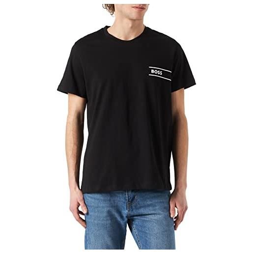 BOSS underwear t-shirt in cotton jersey with logo print maglietta, black 4, xl uomo