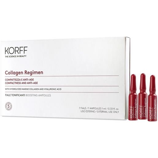 Korff linea collagen regimen trattamento tonificante viso e decolletè 7 fiale