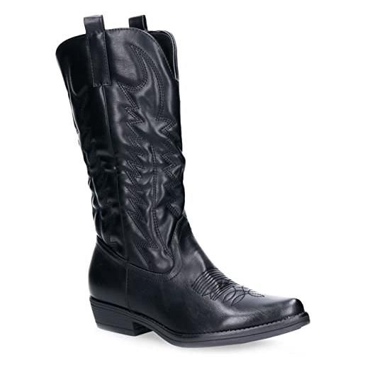 Toocool - stivali donna texani cowboy western camperos scarpe inverno 2c8x9003 [38, ml155 fuxia]