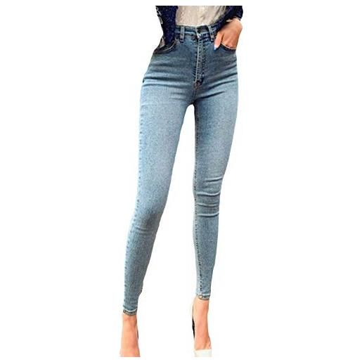 Generic jeans regular denim waist women high size long gradient slim plus pantaloni plus size pantaloni pantaloni quadretti