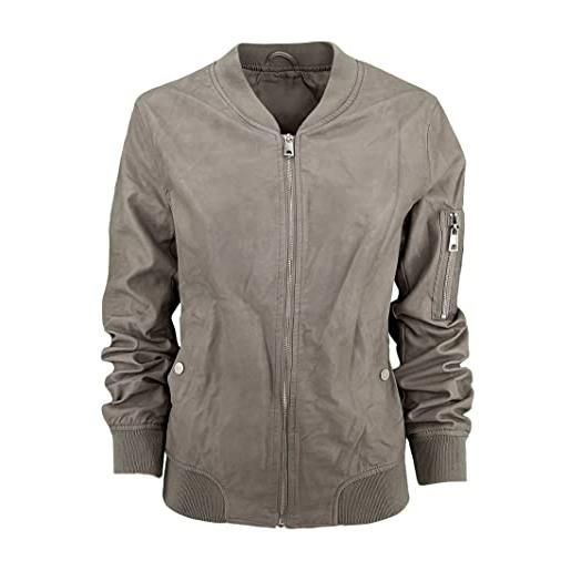JOPHY & CO. giacca bomber donna con cerniera casual outwear;Articoli & stili vari (fango (cod. 3119), l)
