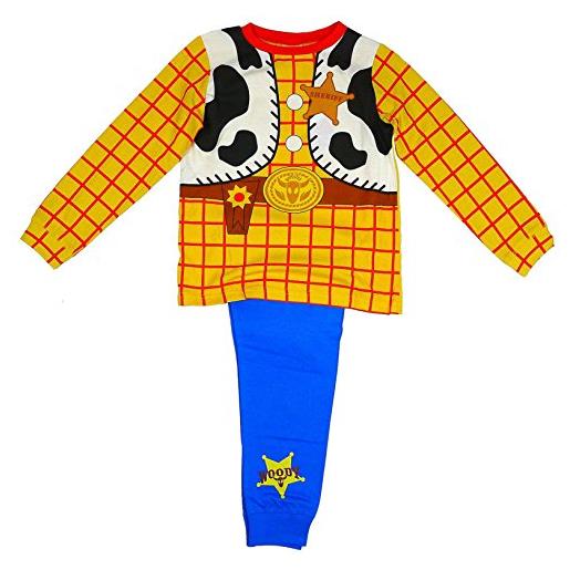 ThePyjamaFactory pigiama disney da sceriffo woody di toy story per ragazzi, da 1 a 5 anni giallo blue