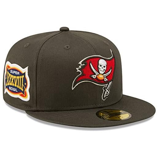 New Era cappellino 59fifty nfl buccaneers patch. Era berretto baseball fitted cap 7 1/2 (59,6 cm) - grigio scuro
