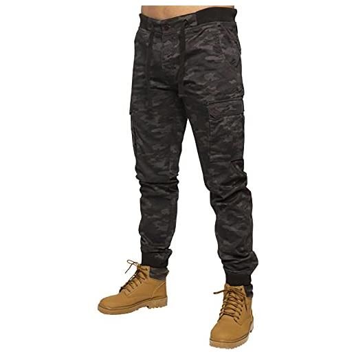 Ze ENZO enzo - pantaloni da uomo militari da combattimento, mimetici, mimetici cachi scuro w30 / l32