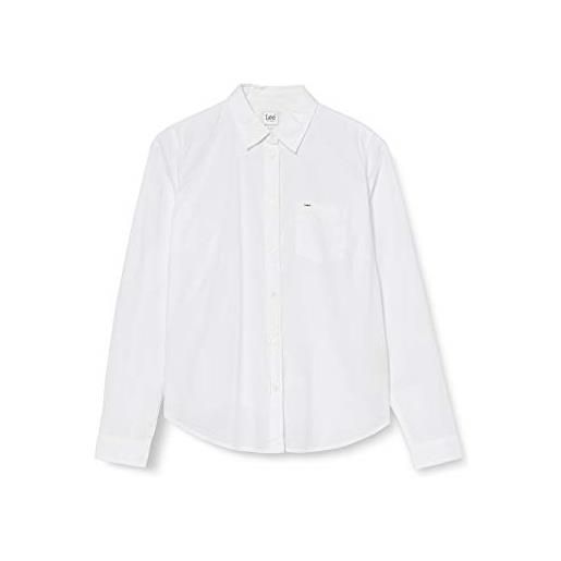 Lee regular shirt camicia donna, bianco (cloud dancer ha), small