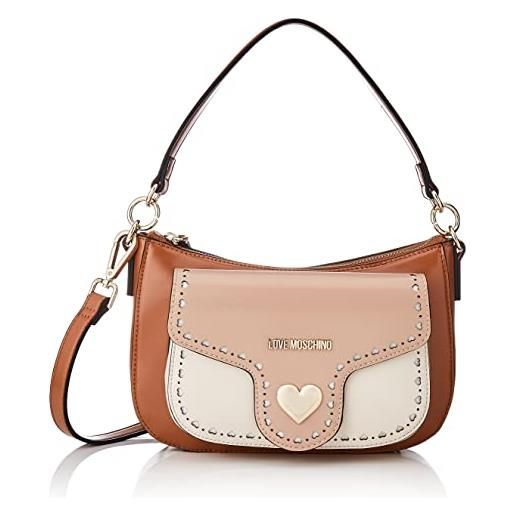 Love Moschino, borsa a spalla donna, cuoio, taglia unica