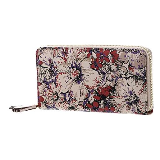 Coccinelle tassel flower print zip around wallet mul. Crea. P/cr. P