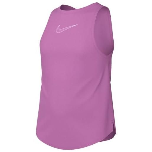 Nike g nk df one tank gx canottiera, playful pink/white, 12-13 anni bambine e ragazze