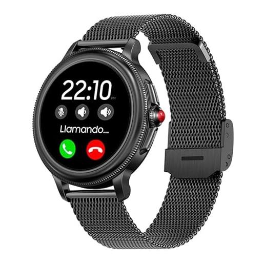Cool smartwatch in metallo + silicone Cool dover nero (chiamate, salute, sport, cinturino extra)
