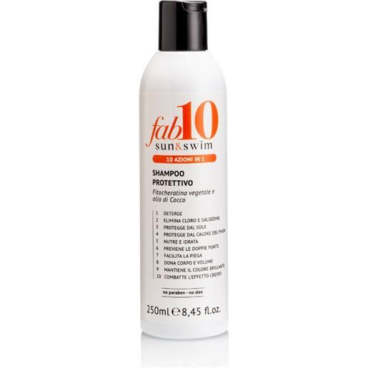 Fab10 shampoo protettivo sun&swim 10 in 1