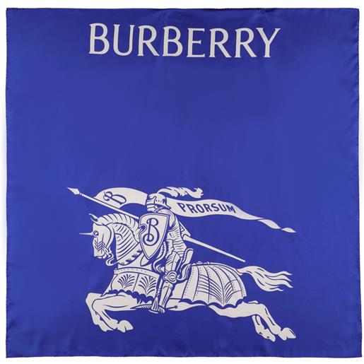 BURBERRY sciarpa in seta stampa logo