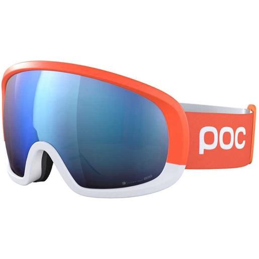 Poc fovea mid race ski goggles bianco, arancione partly sunny blue/cat2