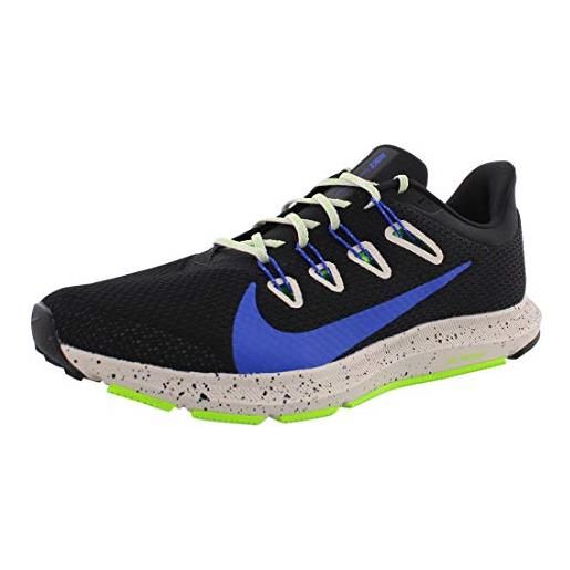Nike quest 2 se, scarpe da trail running uomo, multicolore (black/racer blue/desert sand 1), 41 eu