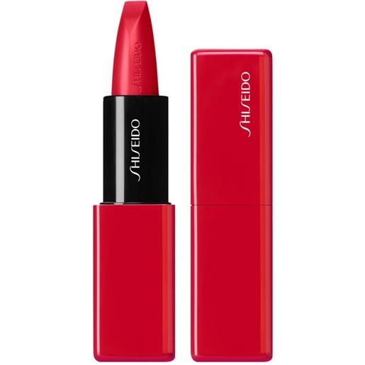Shiseido techno. Satin gel lipstick 416 red shift