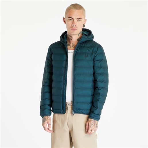 FRED PERRY hooded insulated jacket petrol blue