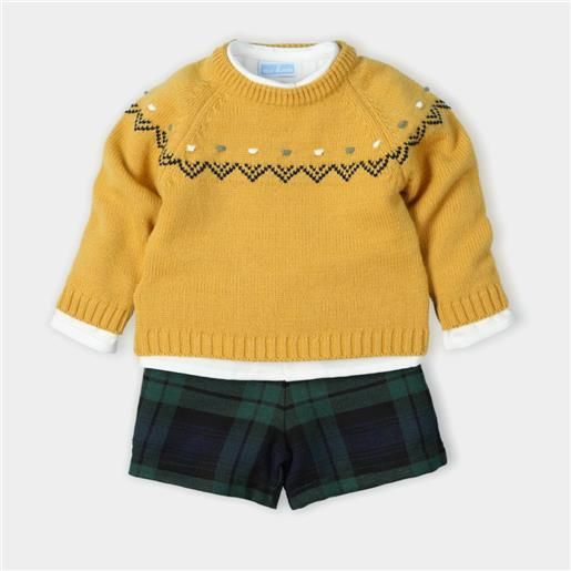 Mac Illusion completo happiness bambino maglione + camicia + pantaloncino