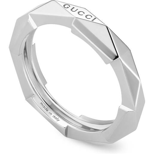 Gucci Gioielli anello gucci link to love in oro bianco con borchie 4 mm