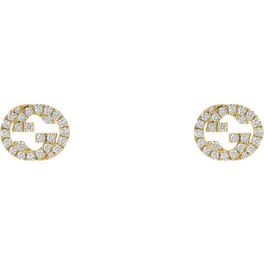 Gucci Gioielli orecchini gucci interlocking doppia g in oro giallo con diamanti