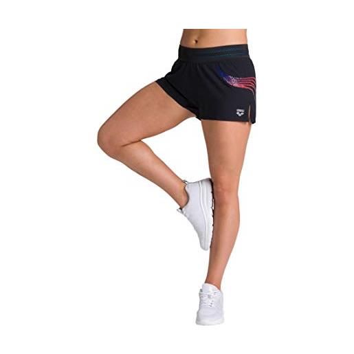 Arena w a-one short, shorts donna, black-fluo red, l