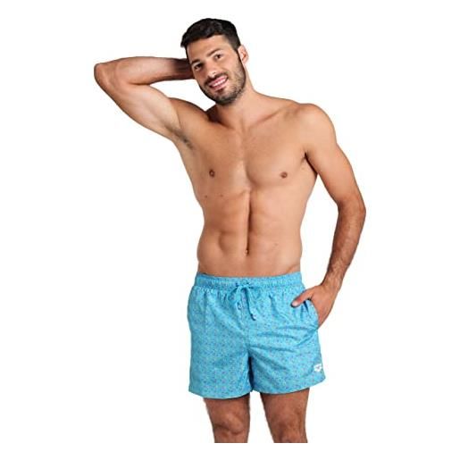 Arena allover costume uomo mare e piscina, costume da bagno in tessuto riciclato ad asciugatura rapida, costume da nuoto con slip interno in rete e tasche laterali