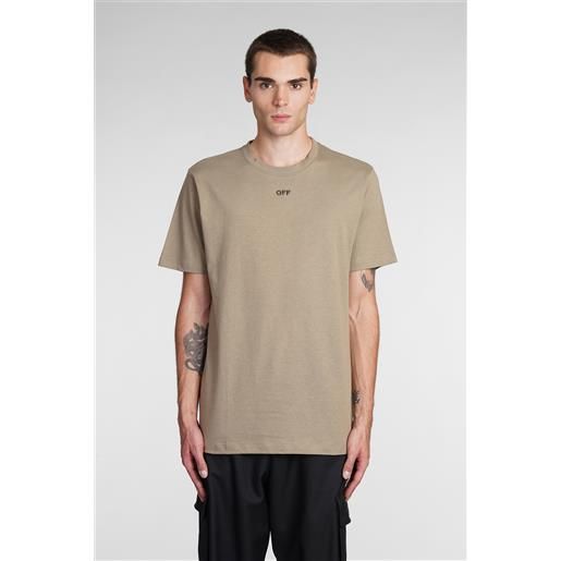 Off White t-shirt in cotone beige