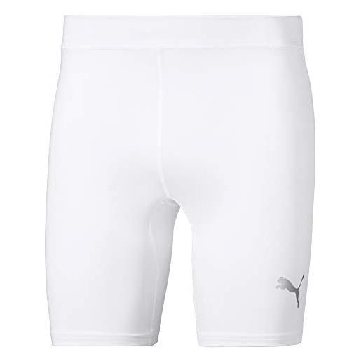 PUMA liga baselayer short tight, pantaloncini uomo, bianco (white), s