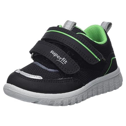 Superfit sport7 mini, scarpe da ginnastica, nero verde 0020, 30 eu stretta