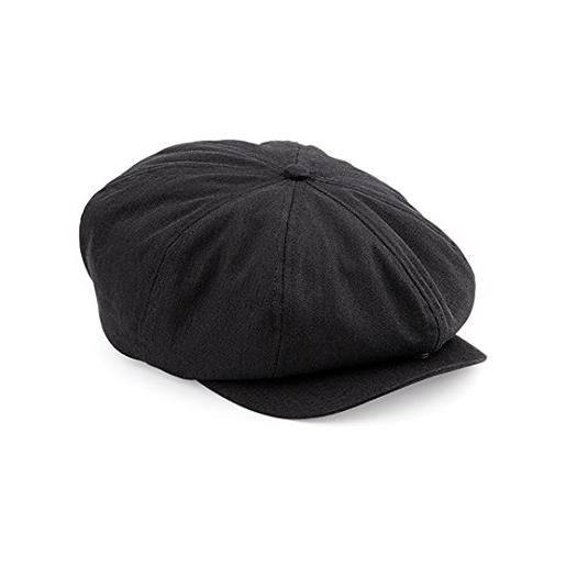 Beechfield notizia ragazzo berretto- vecchio scuola classico elegante cappello - nero (l-xl)