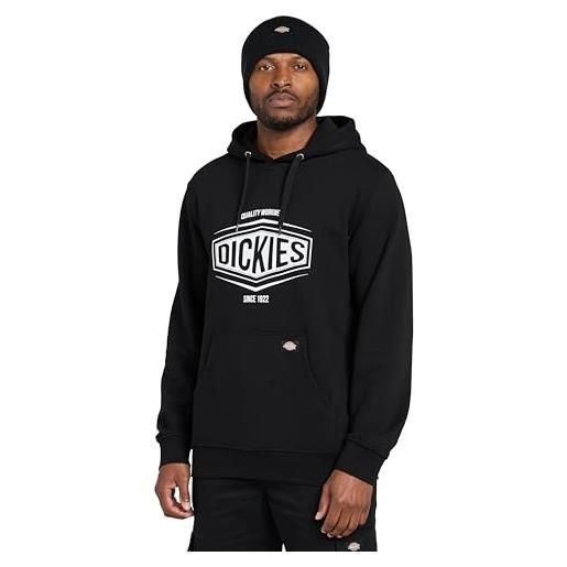 Dickies rockfield hoodie (bci), felpa con cappuccio uomo, nero (black), xl
