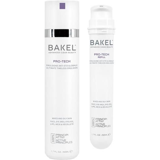 Bakel pro-tech case&refil emulsione anti-età globale per pelle da