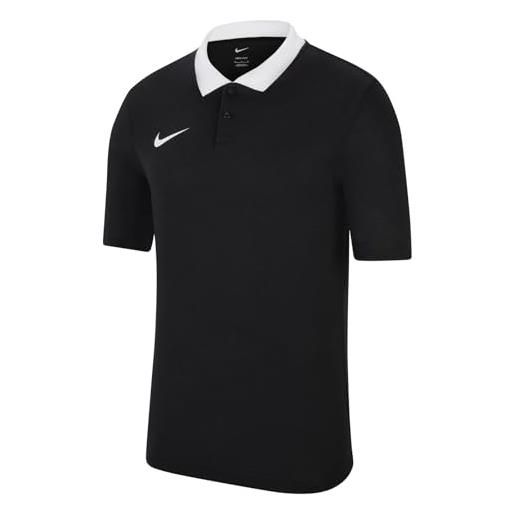 Nike cw6933-071 m nk df park20 polo ss t-shirt uomo charcoal heather/white/white l