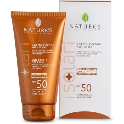 Nature's i solari crema solare viso e corpo spf 50 ir sun 150 ml