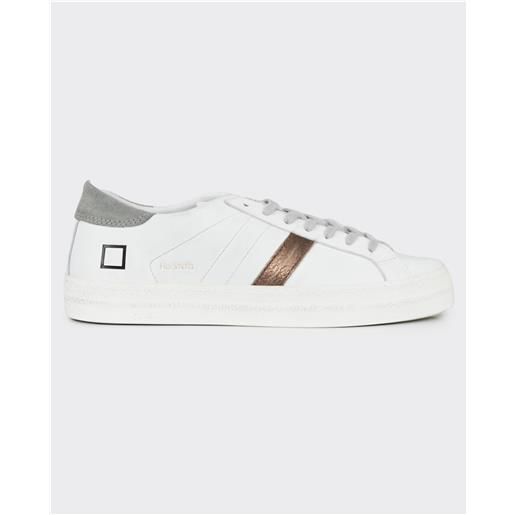 D.A.T.E. sneakers date hill low vintage calf white - army
