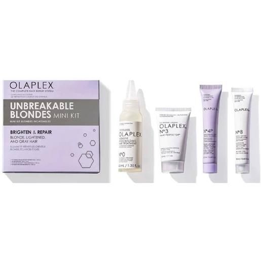 Olaplex unbreakable blondes mini kit capelli biondi 4 pezzi