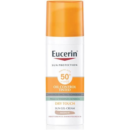 Eucerin sun oil control olio solare colorato spf50+ medium 50ml