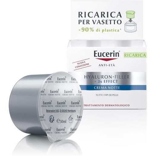 Eucerin hyaluron-filler crema viso notte antietà ricarica 50ml
