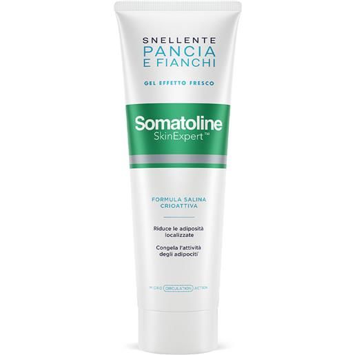 Somatoline skinexpert snellente pancia e fianchi gel effetto fresco trattamento corpo snellente sale integrale e mentolo naturale 250ml