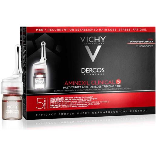 Vichy dercos aminexil trattamento anticaduta uomo 21 fiale da 6ml