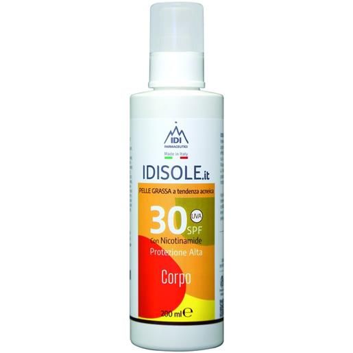 Idisole-it spf30 solare pelle grassa 200ml