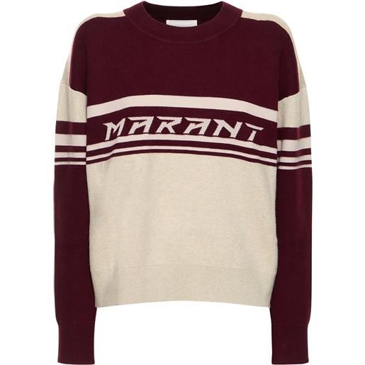 MARANT ETOILE maglia callie in misto cotone con logo