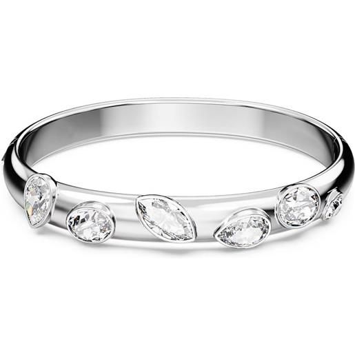 SWAROVSKI bracciale rigido dextera, taglio misto placcato rodio, m - 17.3 cm