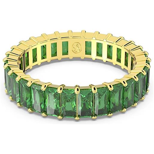 SWAROVSKI anello matrix, taglio baguette verde, 55
