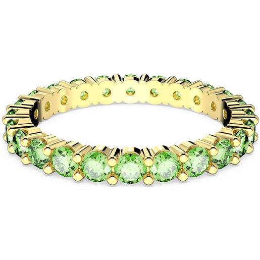 SWAROVSKI anello matrix, taglio tondo verde, 60